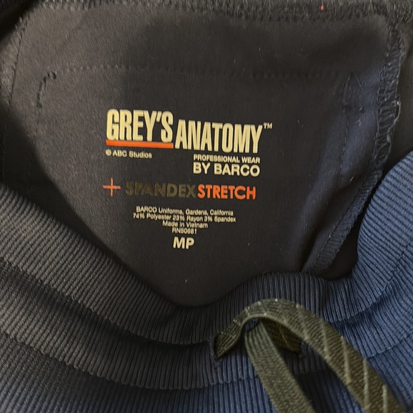 Greys Anatomy Spandex Stretch Navy Joggers - Picture 3 of 4